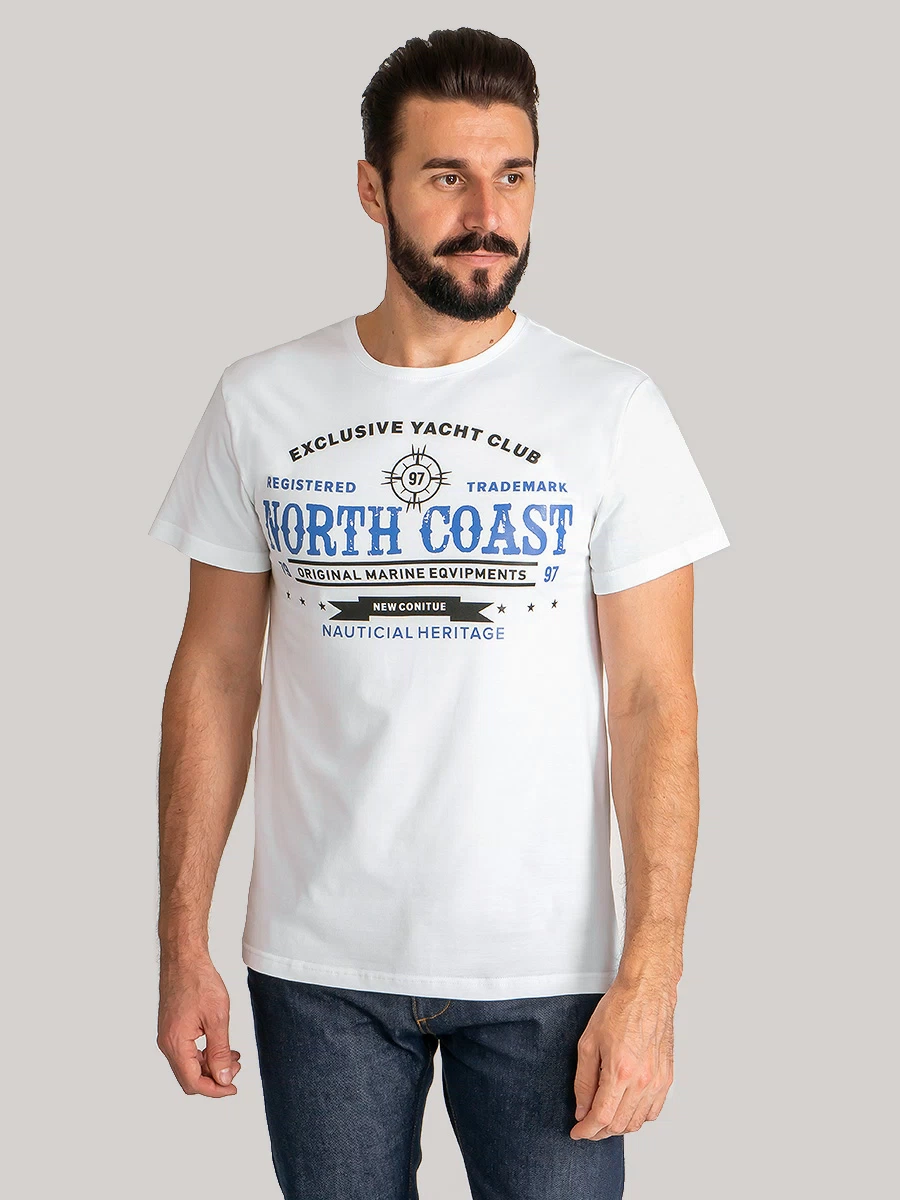 G145-North coast (белый) Футболка мужская короткий рукав
