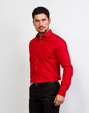 630/139/RED/Z_V Сорочка мужская длинный рукав