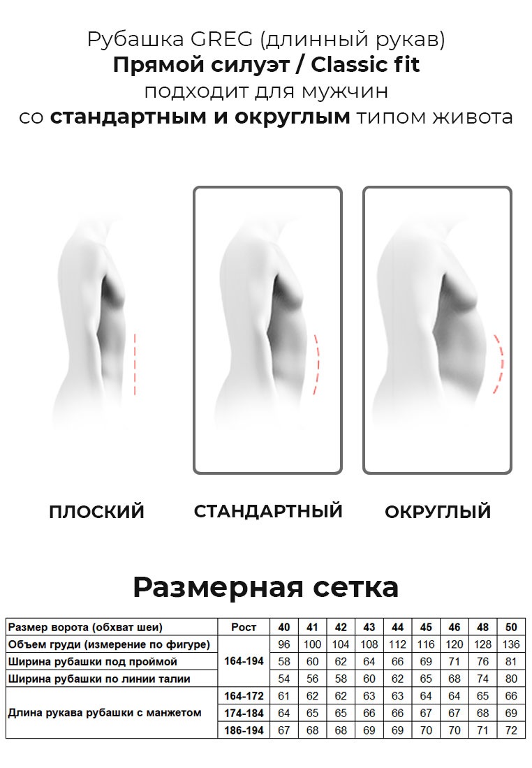 100/319/WH/4p_GB Сорочка мужская длинный рукав