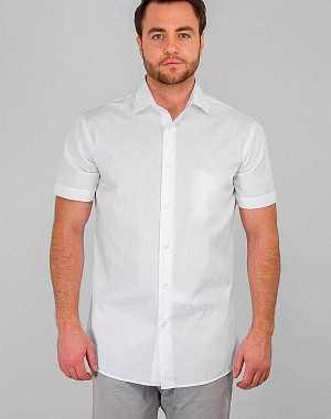 100/109/WHITE/Z Сорочка мужская короткий рукав